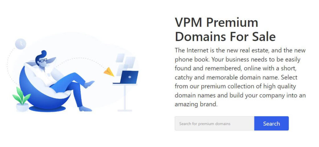 Buy short and memorable domain names at VPM Domain Name Sales